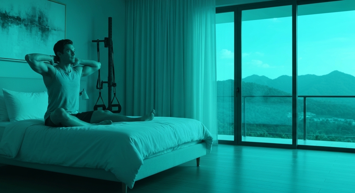Persona durmiendo plácidamente en una habitación cómoda y tranquila