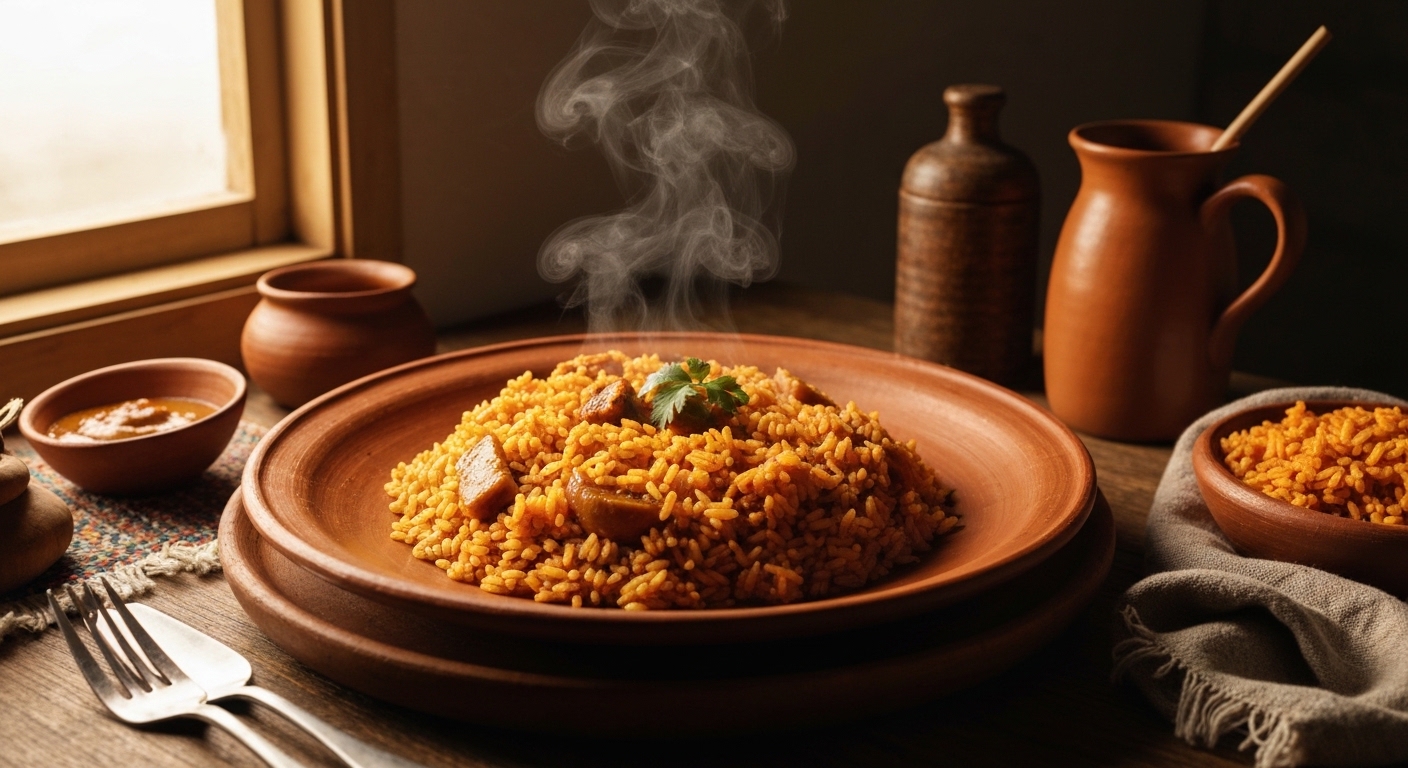 Plato de arroz con pollo colombiano con zanahoria y arvejas