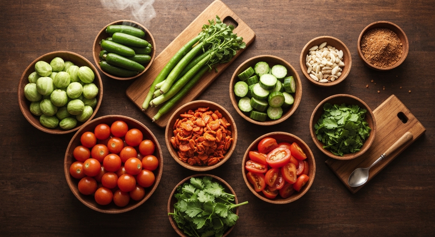 Fresh vegetables organized in containers inside a clean fridge