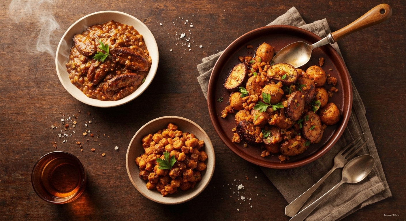 Preparación de recipientes con comida saludable para la semana sobre una mesa de cocina