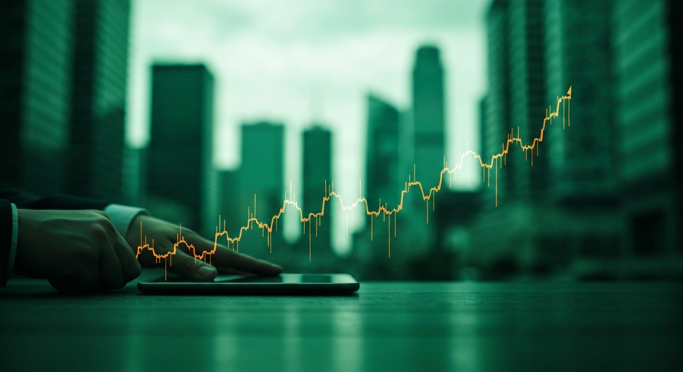 Persona analizando gráficos de crecimiento financiero para su jubilación