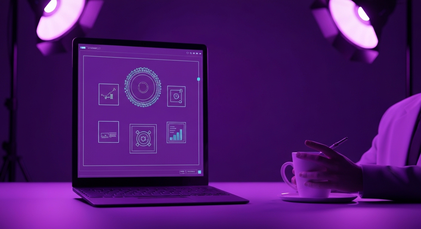 Profesional de marketing utilizando herramientas de inteligencia artificial para optimizar la creación de contenidos estratégicos.