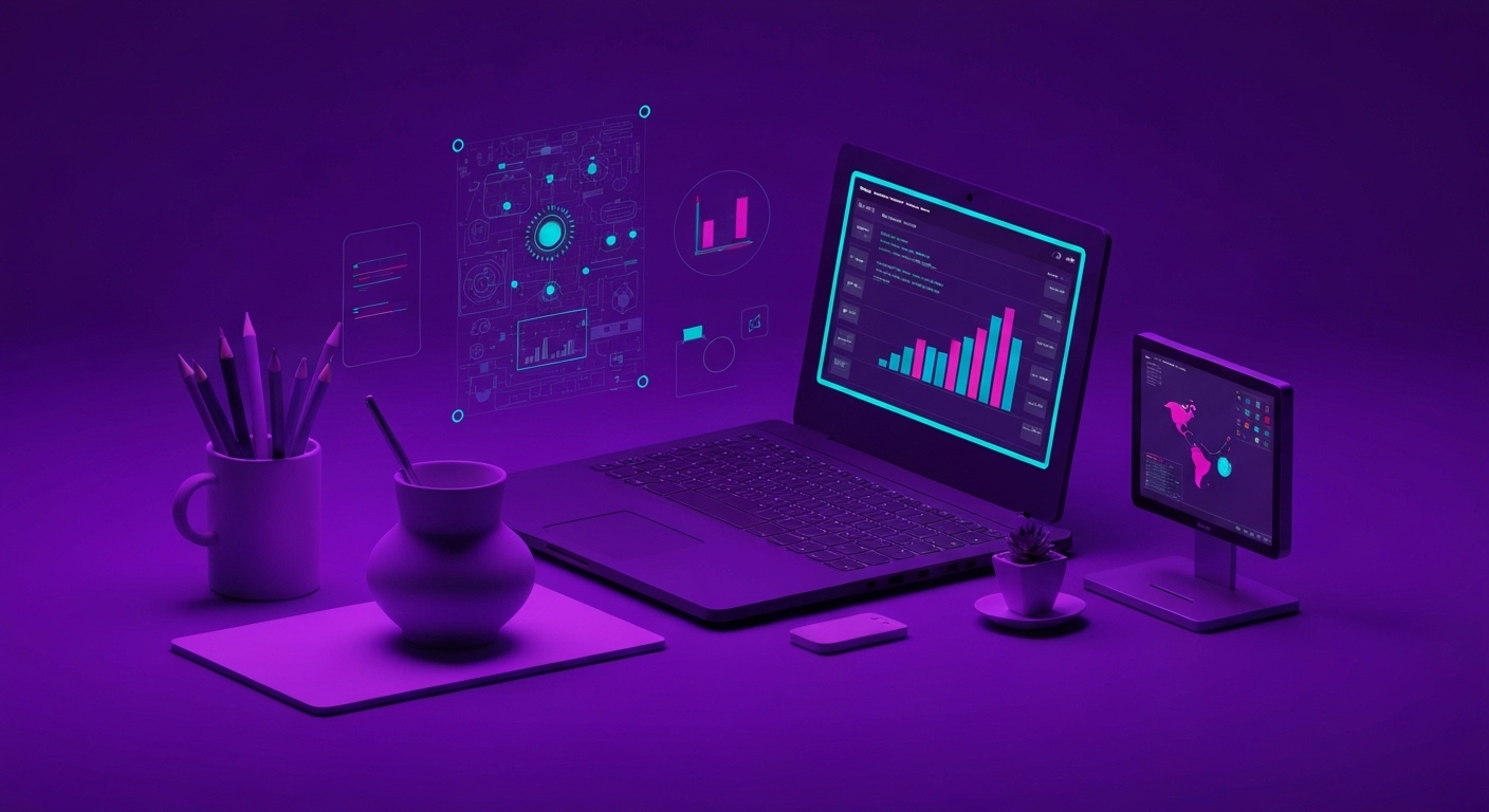 Profesional de marketing analizando datos estratégicos con inteligencia artificial en un entorno global