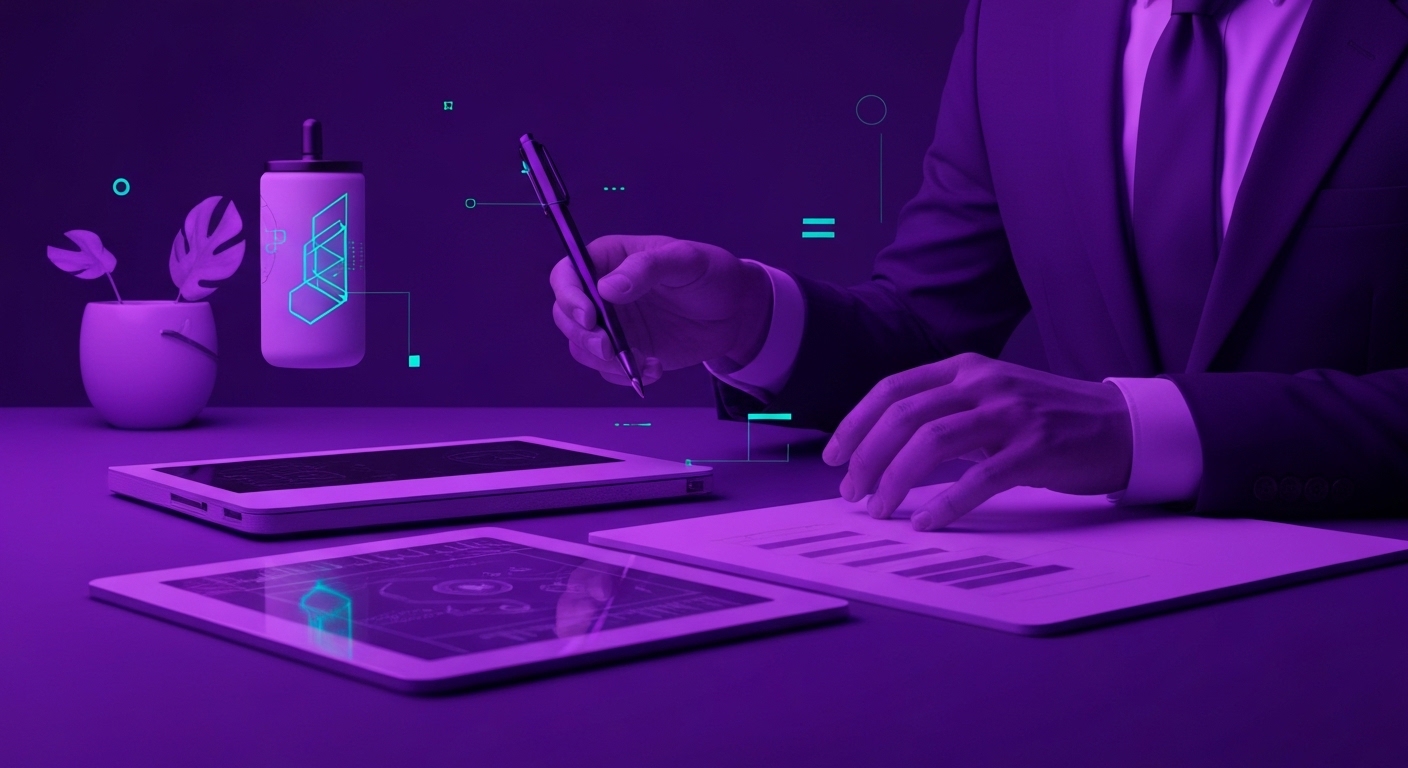 Profesional de marketing digital utilizando herramientas de inteligencia artificial para optimizar su estrategia de contenidos