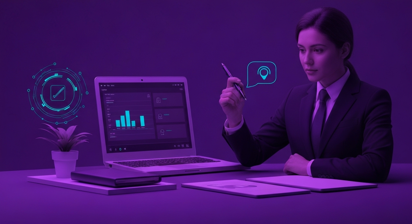 Profesional de marketing analizando datos estratégicos con inteligencia artificial