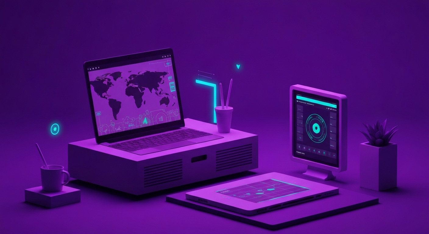 Profesional de marketing digital utilizando herramientas de inteligencia artificial para analizar datos y automatizar contenidos